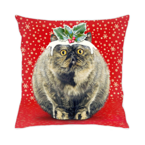 Подушка с принтом Счастливого праздника