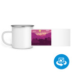 Кружка металлическая белая (круговая запечатка)