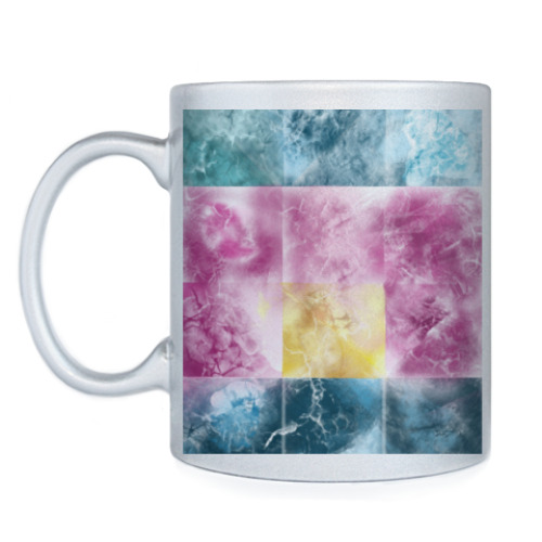 Кружка с принтом Изумрудная ваза. Абстракция