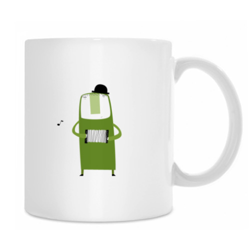 Кружка с принтом Гармонистом