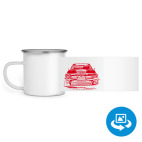 Кружка металлическая белая (круговая запечатка)