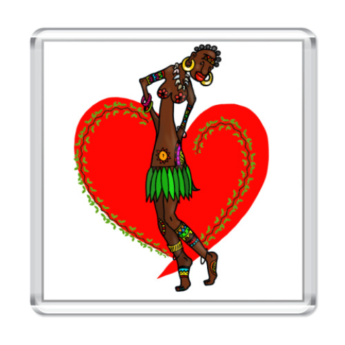 Магнит с принтом Шоколадная любовь