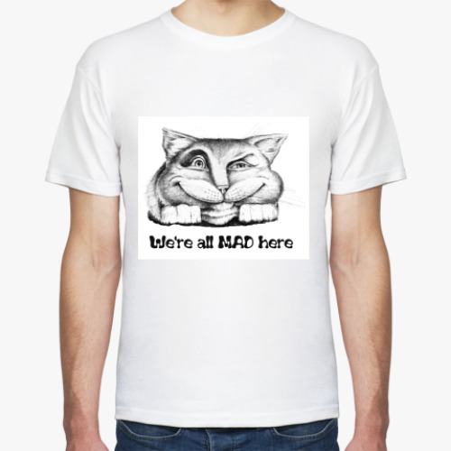 Футболка с принтом Чеширский Кот