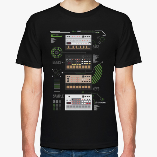 Футболка с принтом Korg Volca Series