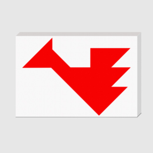 Холст с принтом Дракон танграм