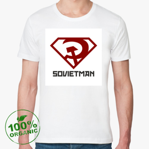 Футболка из органик-хлопка с принтом Sovietman