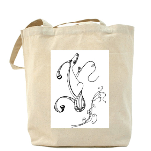 Сумка шоппер с принтом  Драконья песня