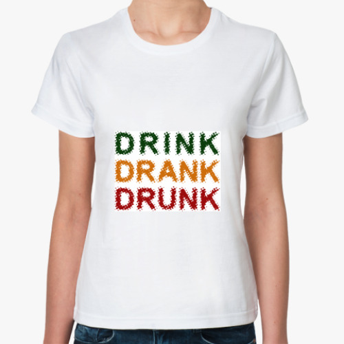 Классическая футболка с принтом Drink