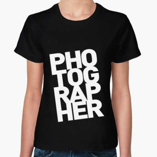 Женская футболка с принтом  ФОТОГРАФ
