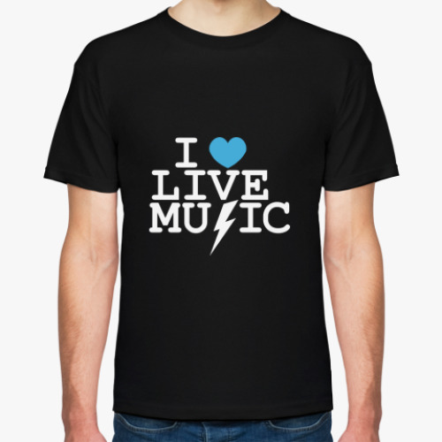 Футболка с принтом Live music