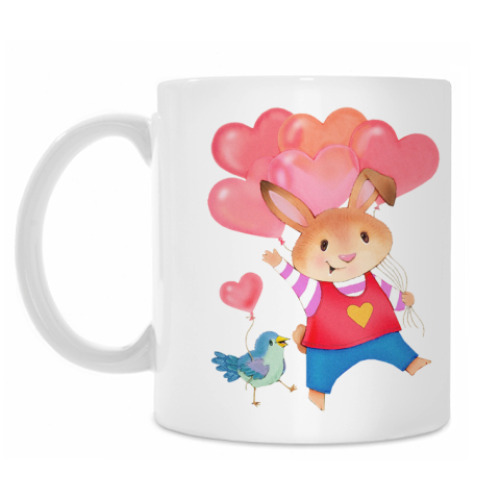 Кружка с принтом Кролик