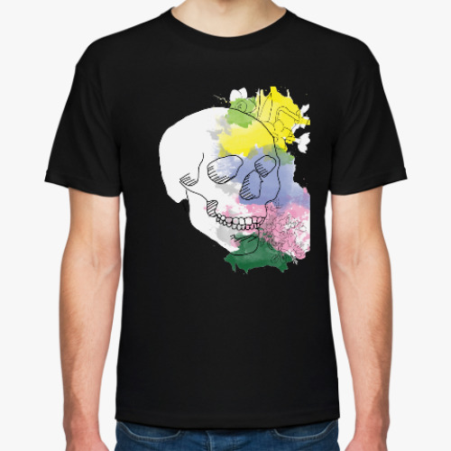Футболка с принтом Майский череп
