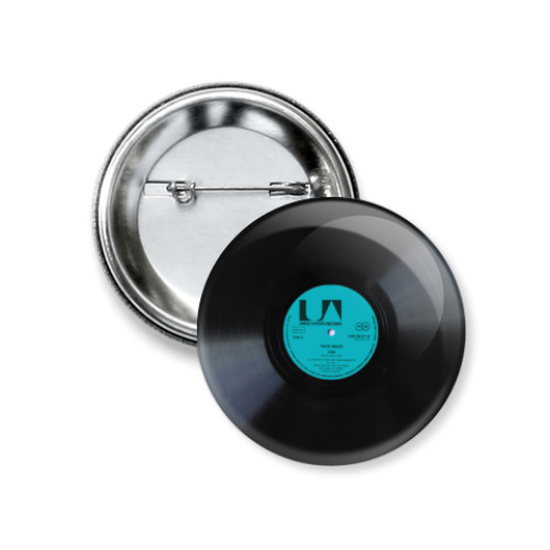 Значок 37мм с принтом Vinyl