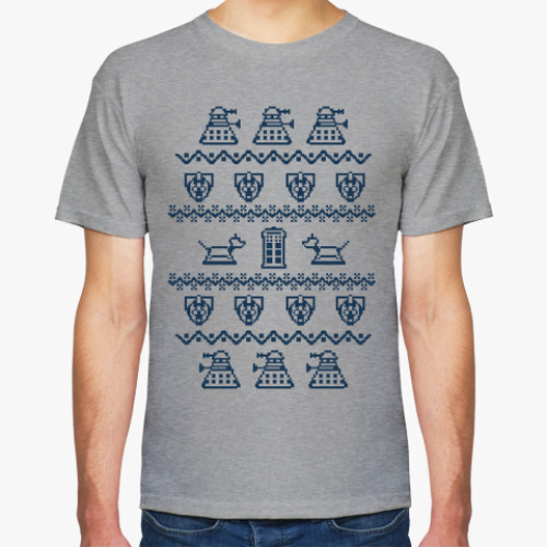 Футболка с принтом Доктор Кто орнамент