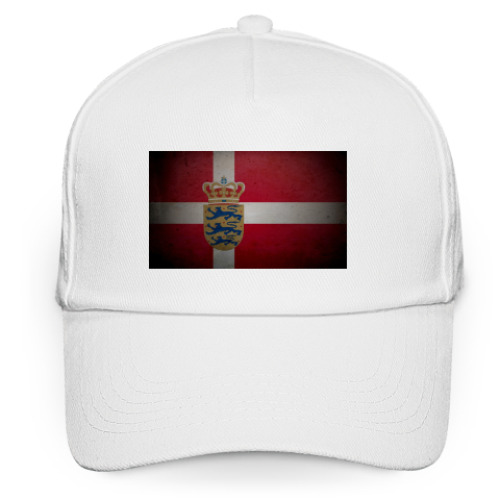 Кепка бейсболка с принтом 'Датский флаг'