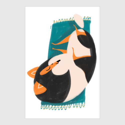 Постер с принтом Спящий шелти