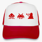 Кепка Trucker, красная Dalek &amp; Space Invaders