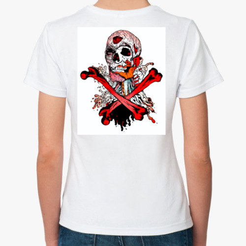 Классическая футболка с принтом  футболка Череп