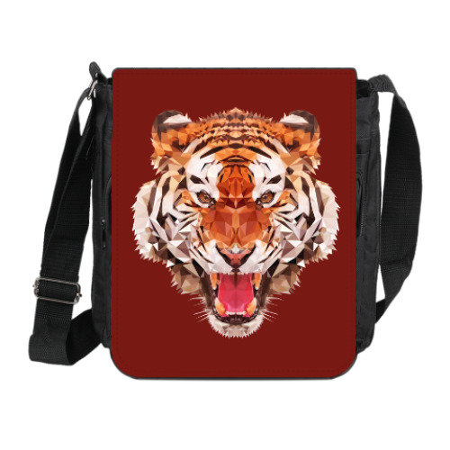 Сумка на плечо (мини-планшет) с принтом Тигр