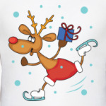 Олень на коньках