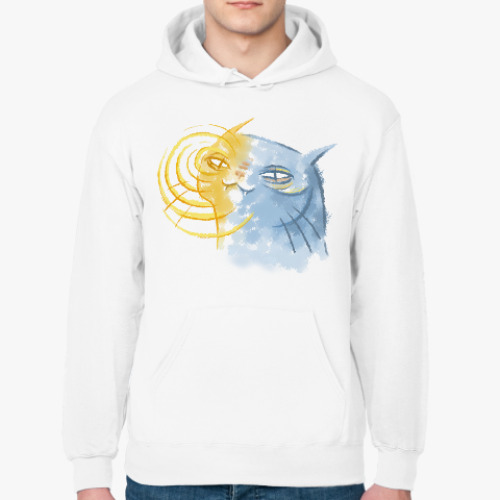 Толстовка худи с принтом Смотрящий