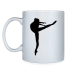 Кружка серебристая балет