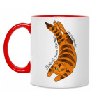 Двухцветная кружка Рыжий кот