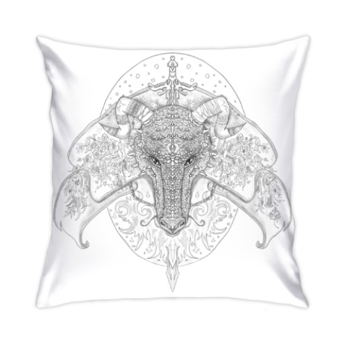 Подушка с принтом Дракон