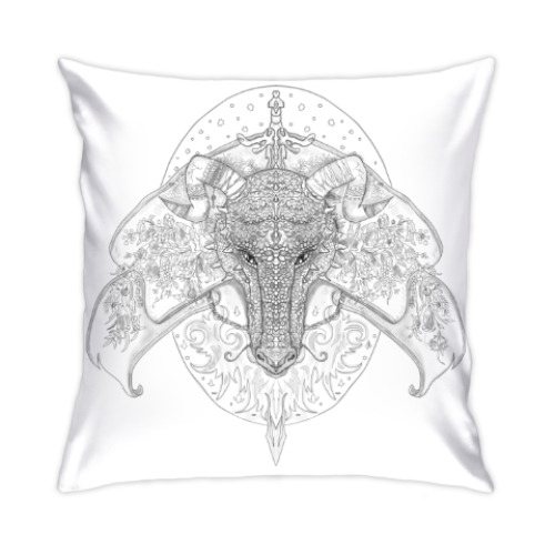 Подушка с принтом Дракон