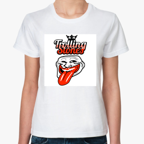 Классическая футболка с принтом Trolling Stones