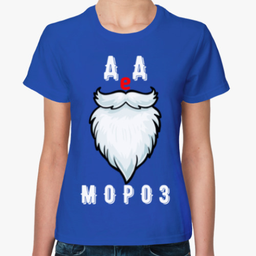 Женская футболка с принтом ДЕД МОРОЗ