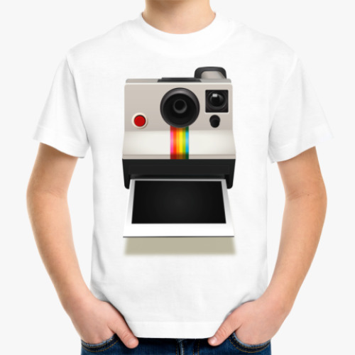 Детская футболка с принтом Полароид