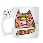 Кружка с футбольным мячиком