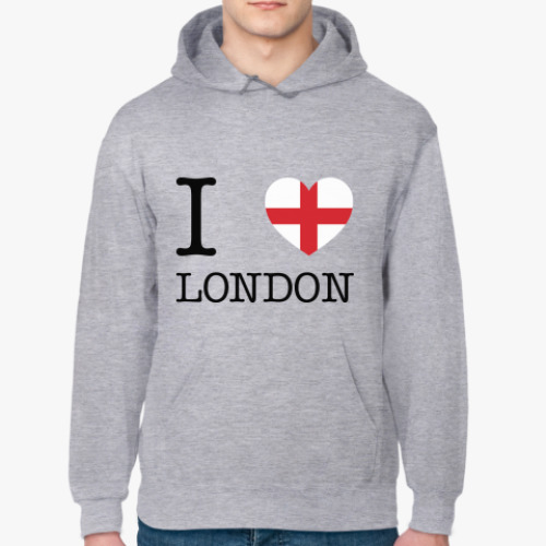 Толстовка худи с принтом I love London