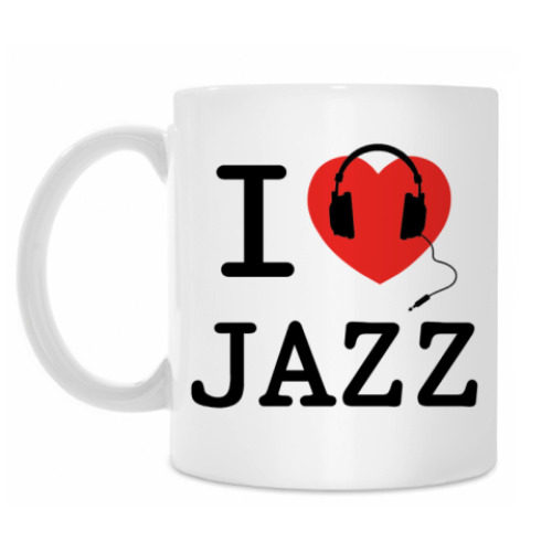 Кружка с принтом I Love Jazz