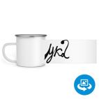 Кружка металлическая белая (круговая запечатка)