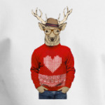 Олень хипстер Влюбленный Валентин