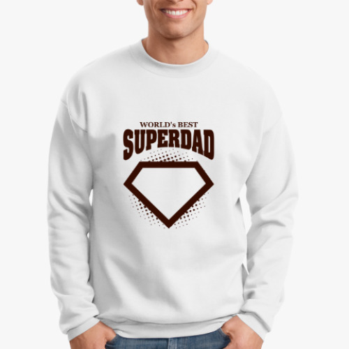 Свитшот с принтом SUPERDAD world's best