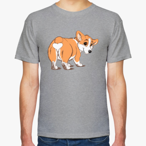 Футболка с принтом corgi butt