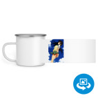 Кружка металлическая белая (круговая запечатка)