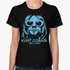 Классическая женская футболка  футболка Kurt Cobain