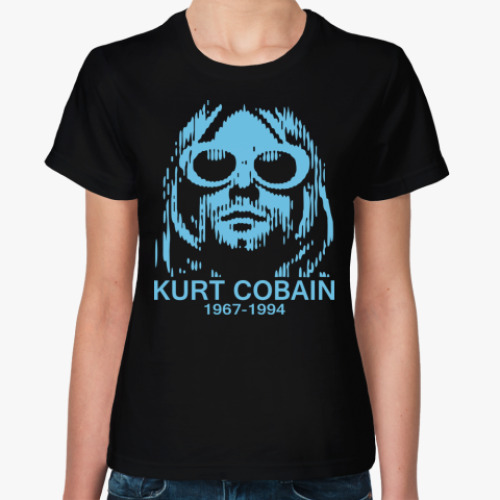 Женская футболка с принтом  футболка Kurt Cobain