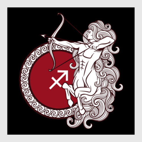 Постер с принтом Символ Стрелец Знак Зодиака