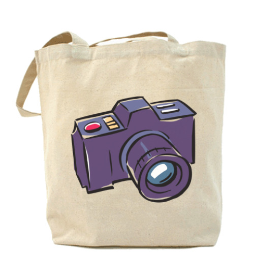 Сумка шоппер с принтом фотоаппарат