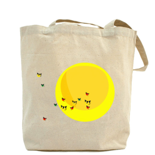 Сумка шоппер с принтом Перелётные коты