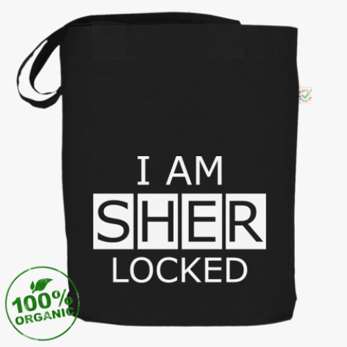 Сумка шоппер с принтом  Шерлок