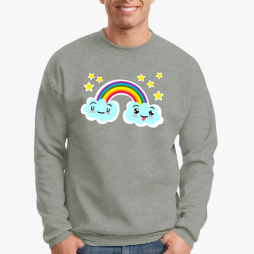 Свитшот с принтом Улыбка радуги