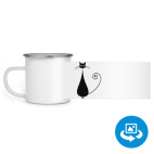 Кружка металлическая белая (круговая запечатка)