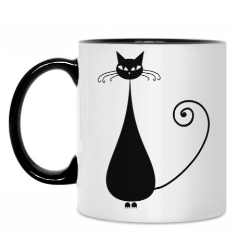 Кружка с принтом Кошечка