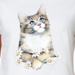 Кот в ромашках